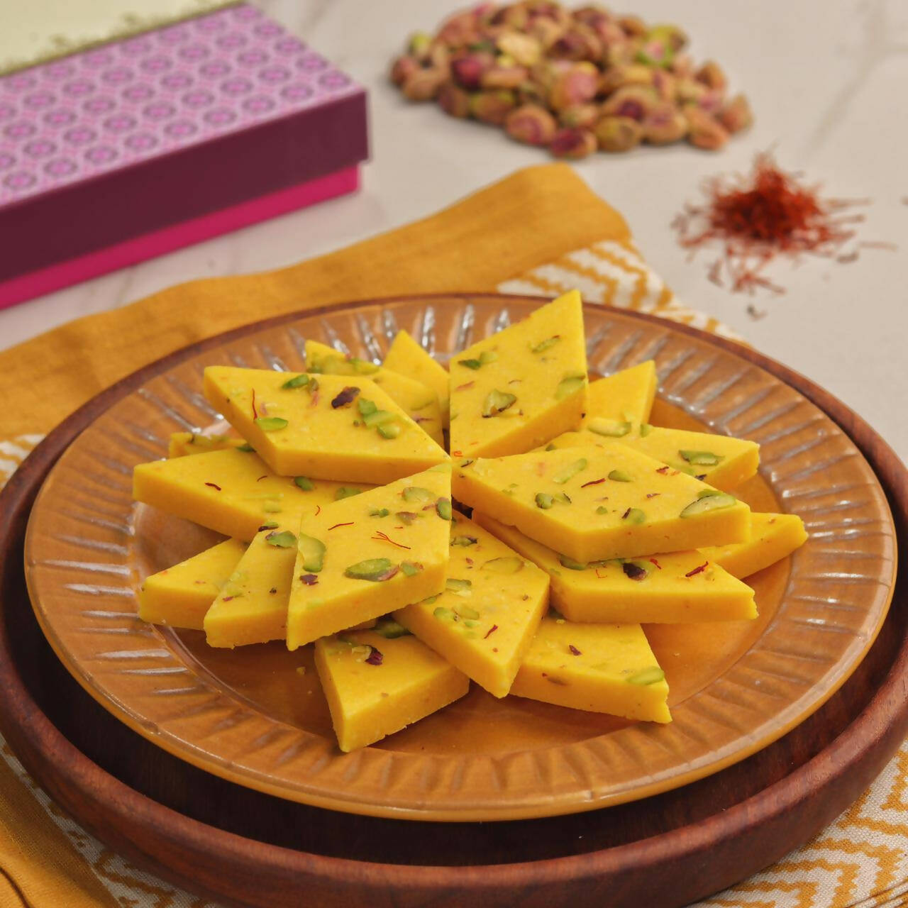 Bansiwala Kesar Kaju Katli | Grocsy