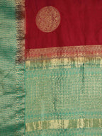 Kalamandir Woven Design Maroon Silk Blend Saree | Grocsy