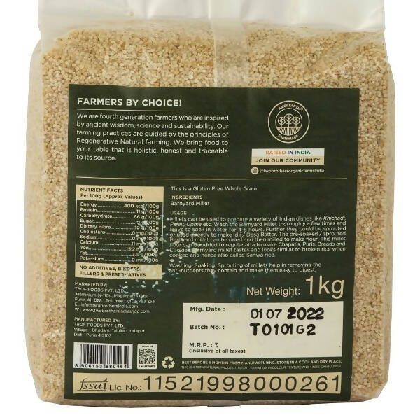 Two Brothers Organic Farms Barnyard Millets | Grocsy