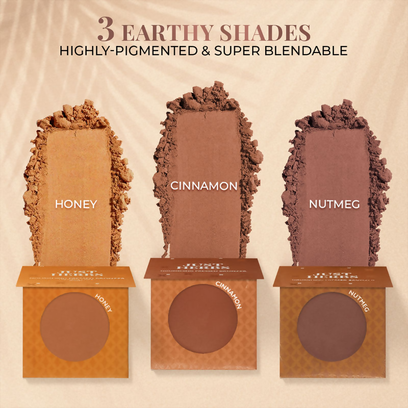 Just Herbs Nourishing Pressed Bronzer - Nutmeg | Grocsy