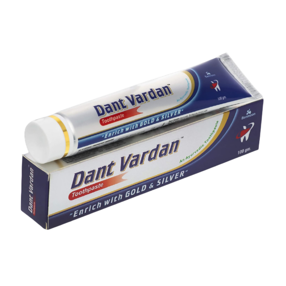 Benmoon Ayurveda Dant Vardan "Enrich With Gold & Silver" Toothpaste | Grocsy