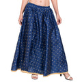 Indian Clothing Asmaani Navy Blue Color Golden Zari Work Maxi Skirt | Grocsy
