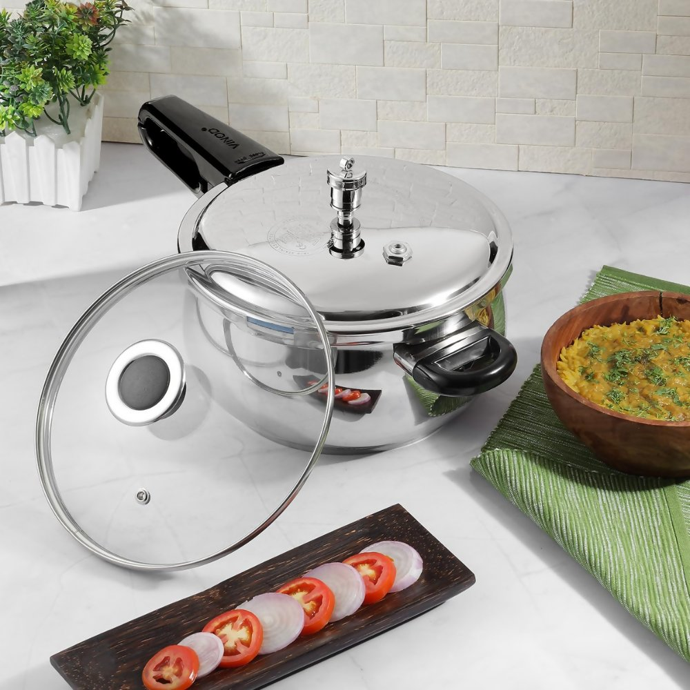 Vinod Splendid Plus Stainless Steel Outer Lid Pressure Cooker | Grocsy