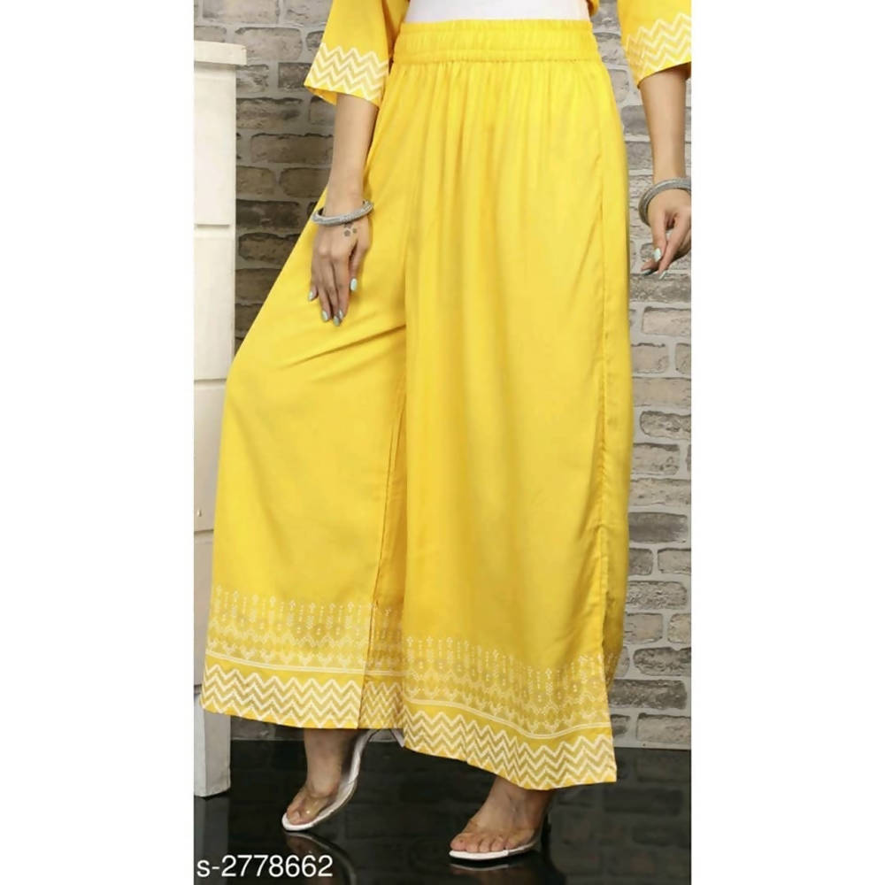 Vamika Yellow Embroidery Rayon Party And Casual Wear Kurta Set | Grocsy