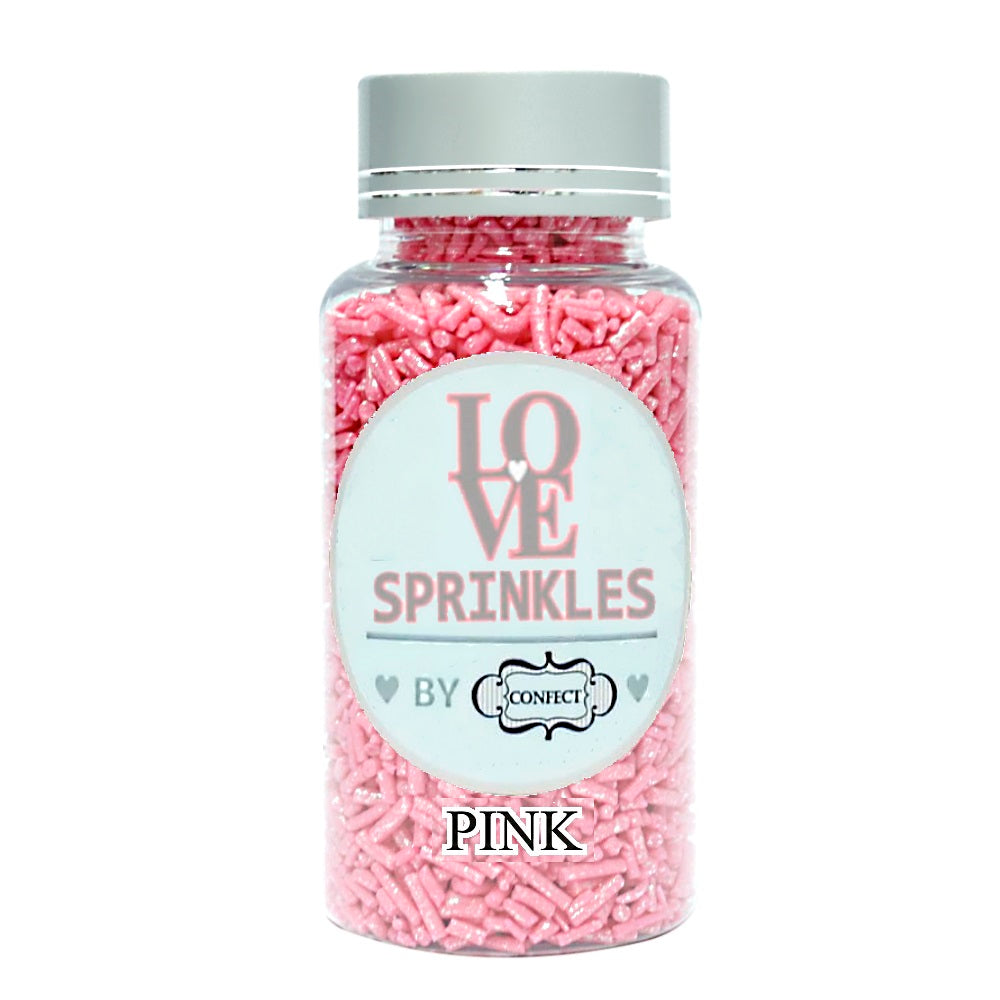Confect Pink Vermicelli Sprinkles | Grocsy