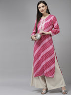 Yufta Pink Embroidered Kurta | Grocsy