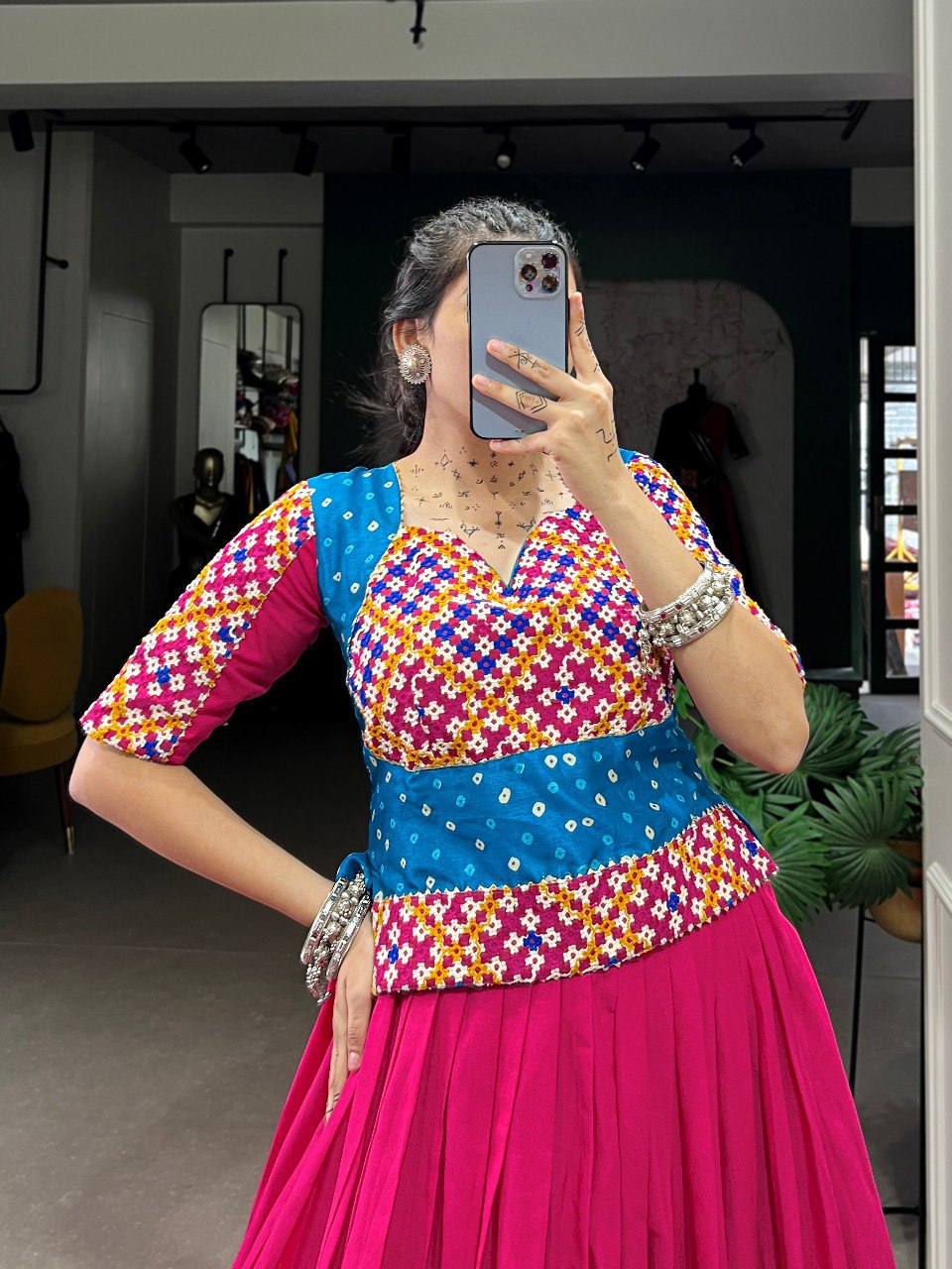 Lorenvalley Pink Pure Cotton Plain With Gota Patti Touch Up Lehenga Choli | Grocsy