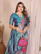 Anaita Banarasi Tissue Silk Saree | Grocsy