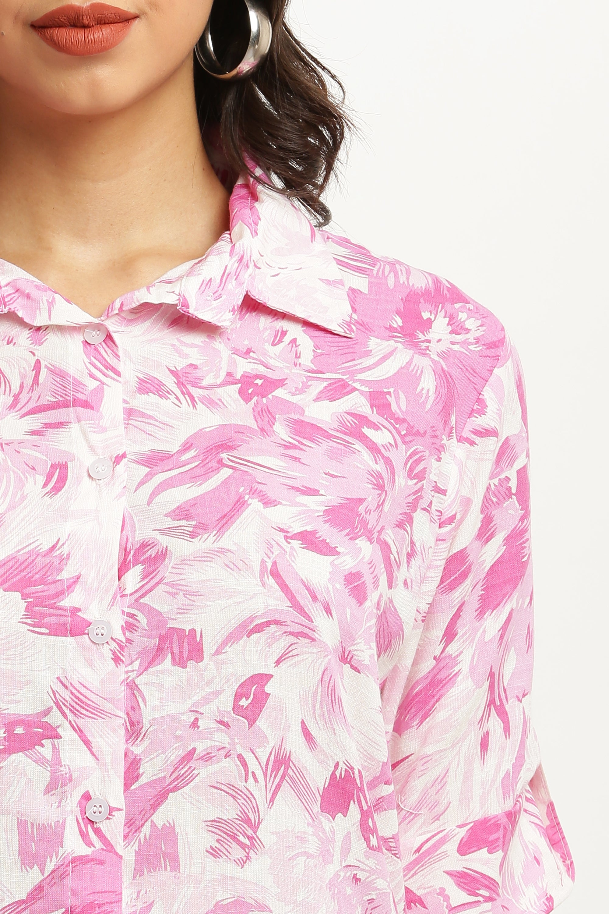 PAVONINE Pink Color Gobhi Printed Cord Set For Women | Grocsy