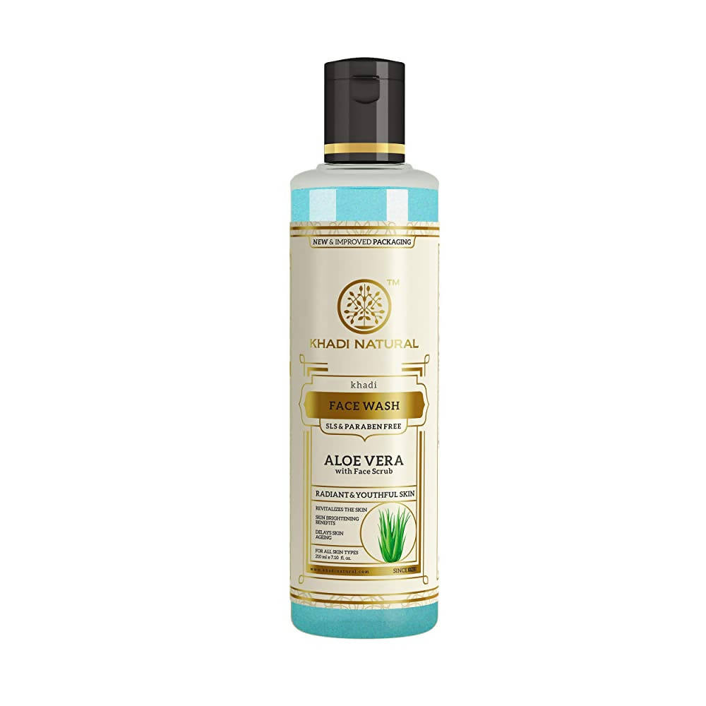 Khadi Natural Aloe Vera Face Wash With Scrub | Grocsy