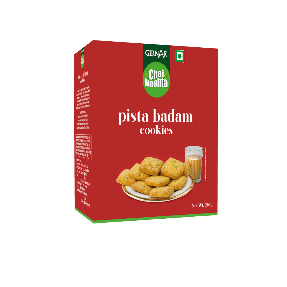 Girnar Chai Nashta - Pista Badam Cookies | Grocsy