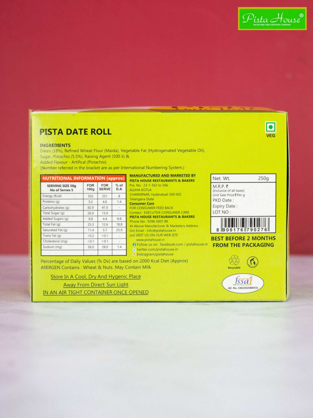 Pista House Pista Date Roll | Grocsy
