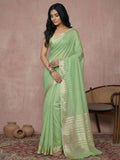 Anaita Rama Cotton Saree With Blouse | Grocsy