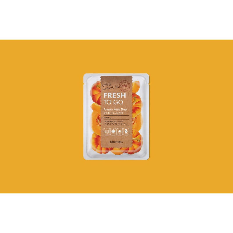 Tonymoly Fresh To Go Pumpkin Mask Sheet Firming - Korean Skincare | Grocsy