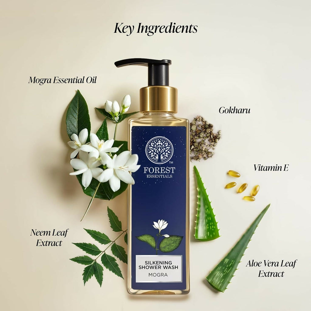 Forest Essentials Silkening Shower Wash Mogra | Grocsy