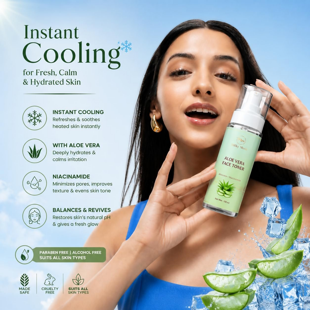 Milky Moon Aloe Vera Toner Instant Cooling & Hydrating Face Toner | Grocsy