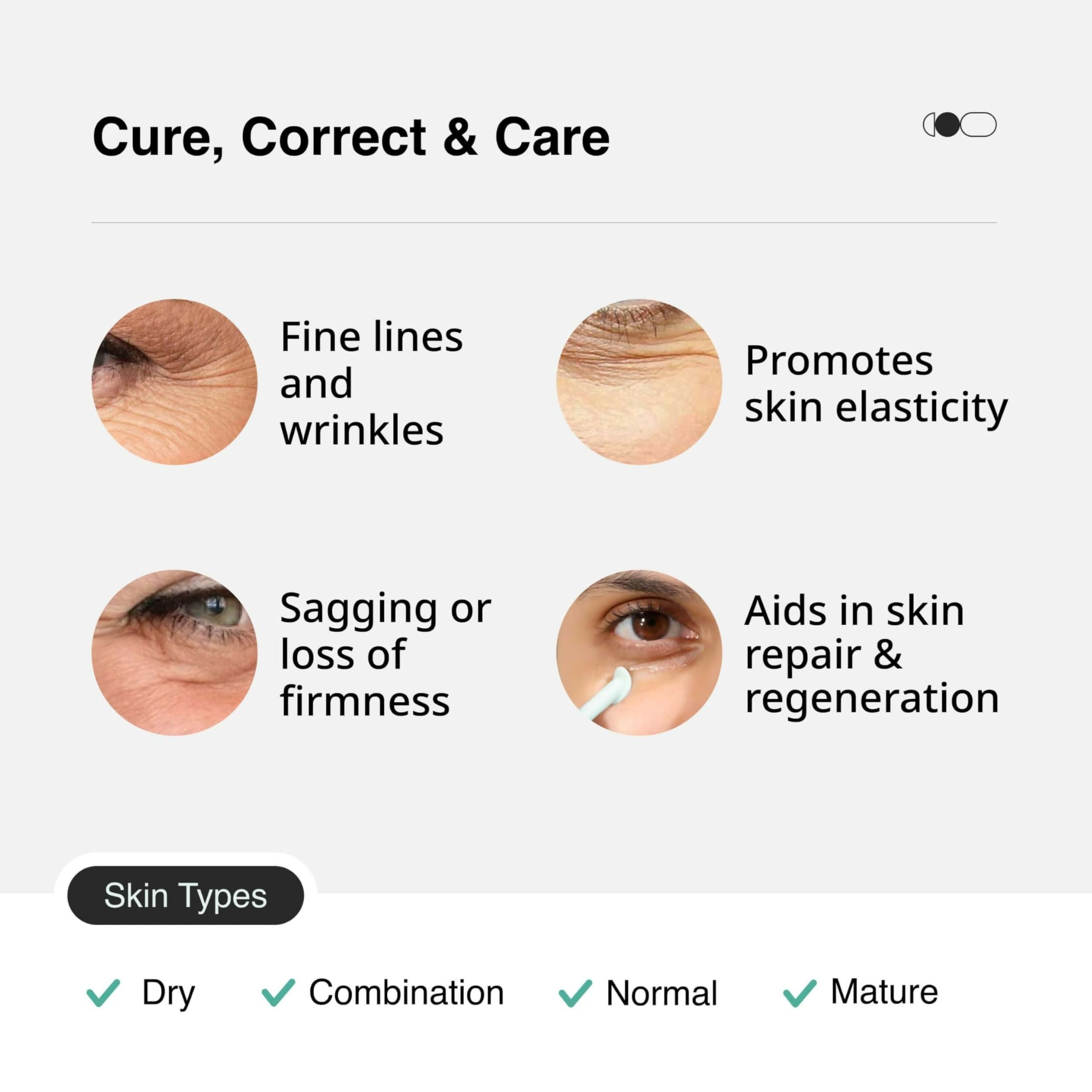 Cureskin Bio-Peptide Under Eye Cream for Dark Circles | Grocsy