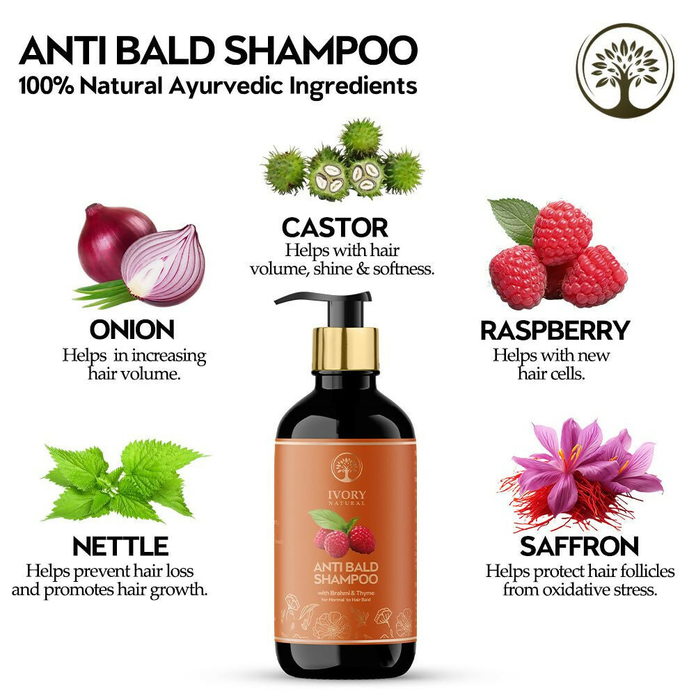 Ivory Natural Bald Shampoo Organic For Loss Of Hair And Get Fuller Thicker Hair | Grocsy