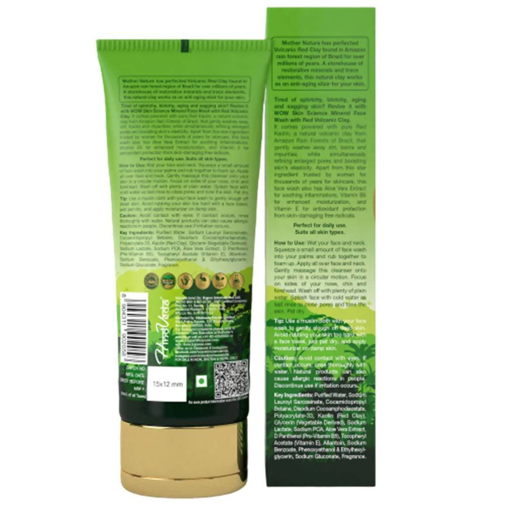 Wow Skin Science Mineral Face Wash with Red Volcanic Clay | Grocsy