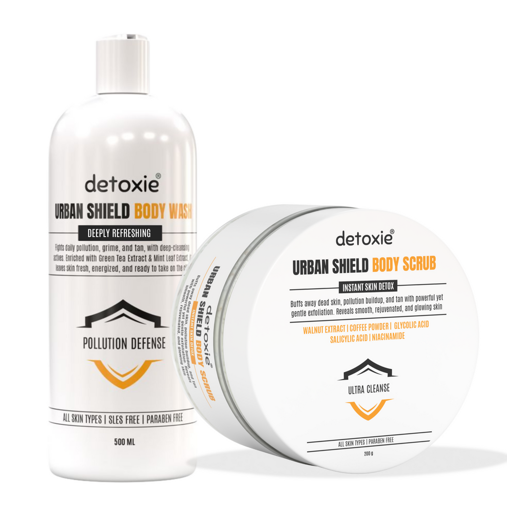 Detoxie Body Wash & Body Scrub Combo - Urban Shield | Grocsy