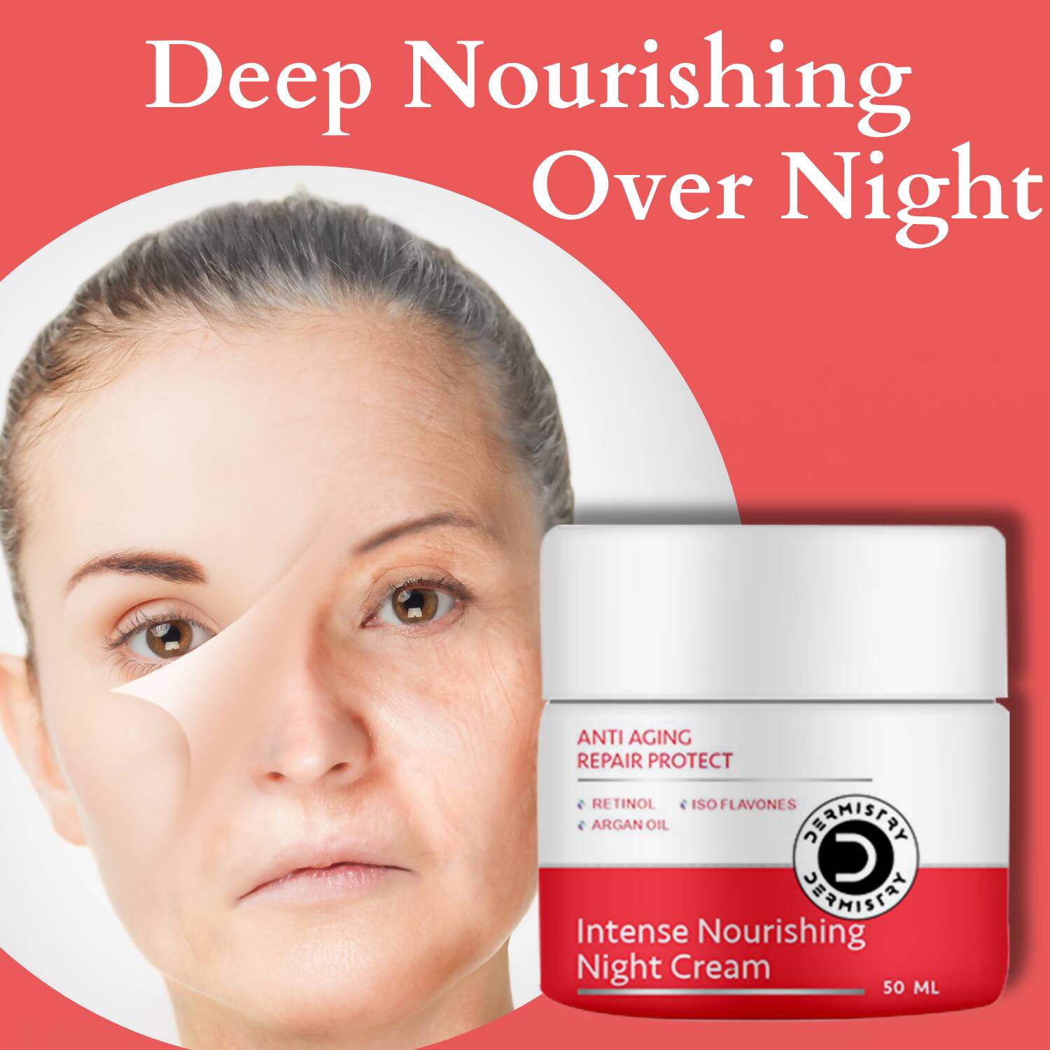 Dermistry Anti Aging Intense Nourishing Night Cream & Instant Intense Face Lift Serum | Grocsy