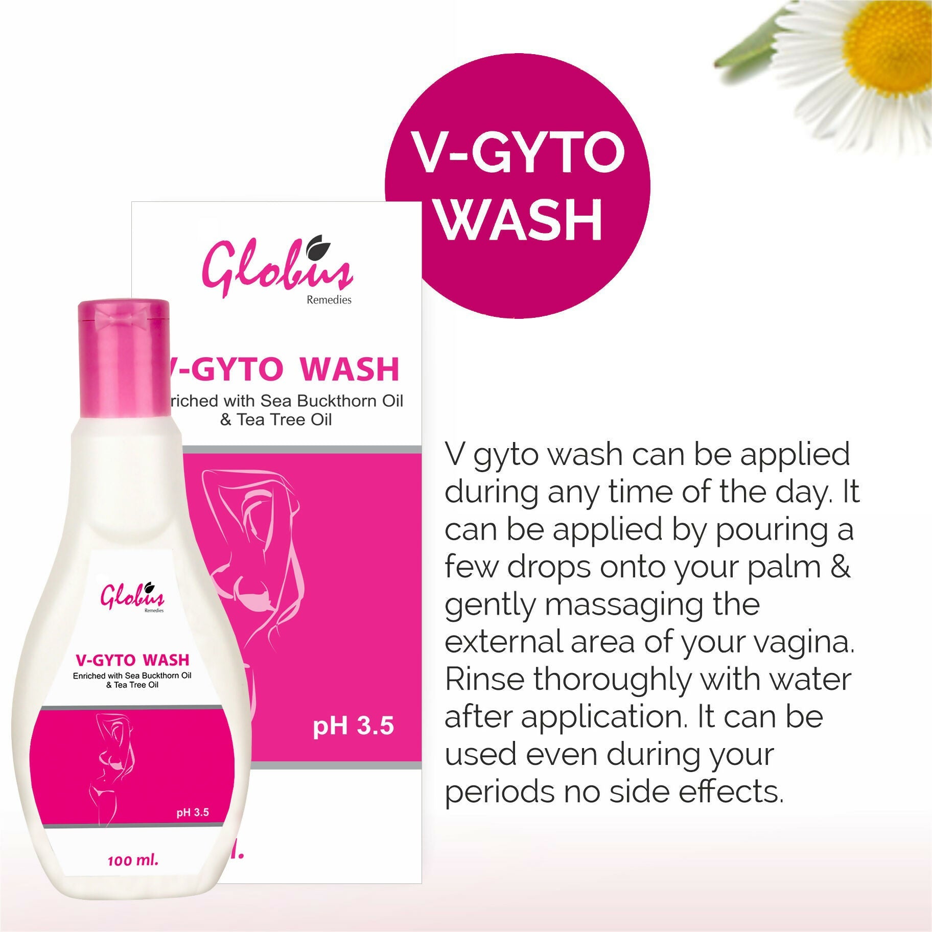 Globus Remedies V - Gyto wash enriched with Sea Buckthorn oil & Tea Tree oil | Grocsy