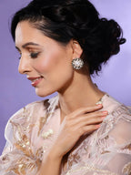 Round Pearl Earrings- Ruby Raang | Grocsy