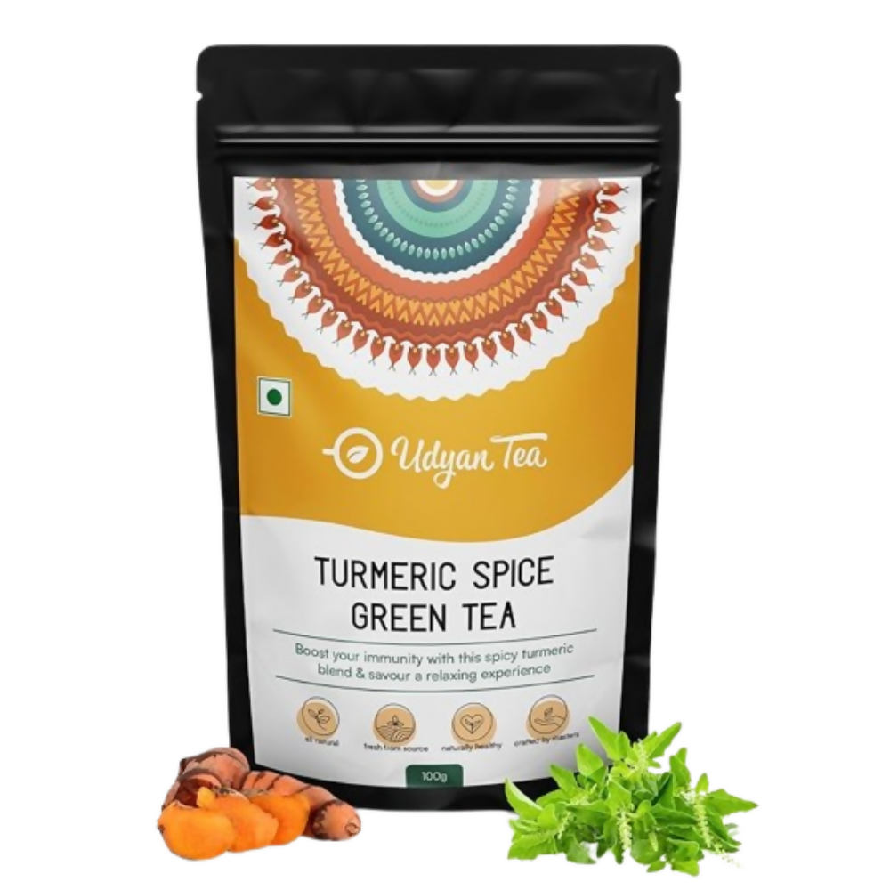 Udyan Tea Turmeric Spice Green Tea | Grocsy