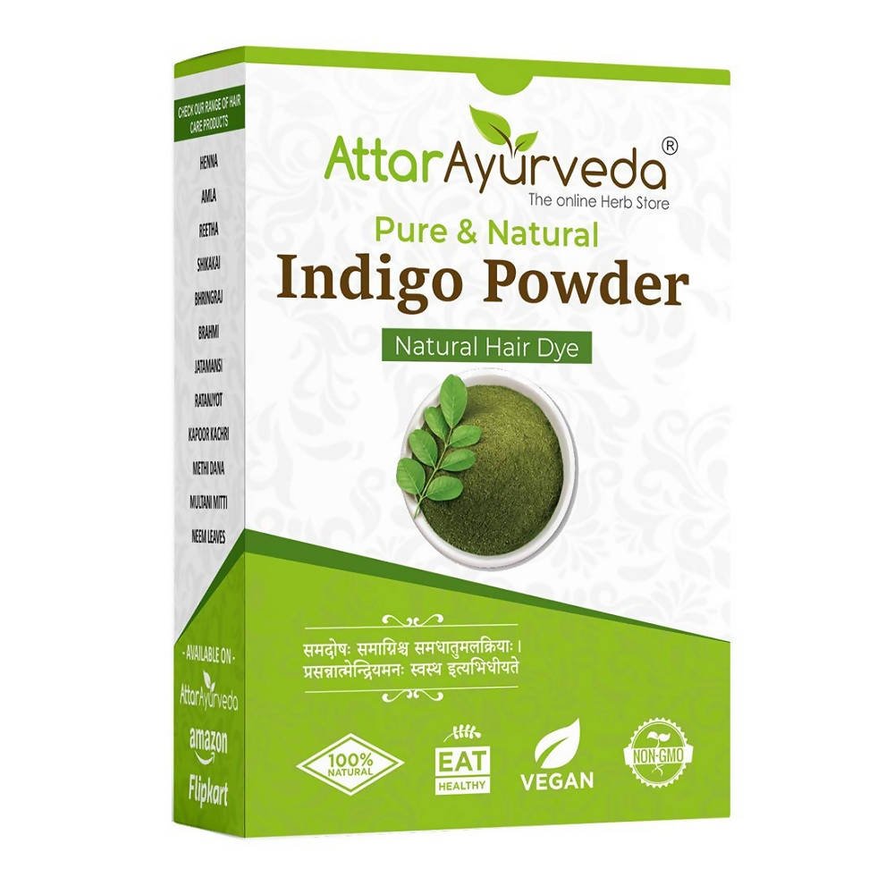Attar Ayurveda Pure & Natural Indigo Powder - Natural Hair Dye | Grocsy