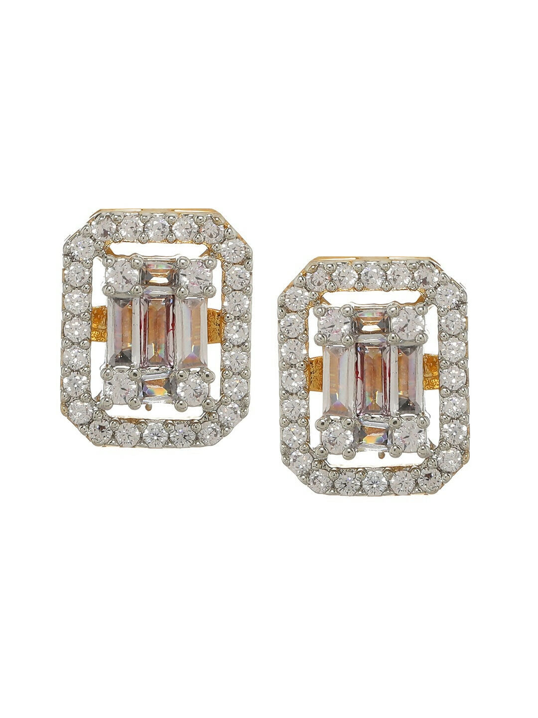 Golden Diamond Studs- Ruby Raang | Grocsy