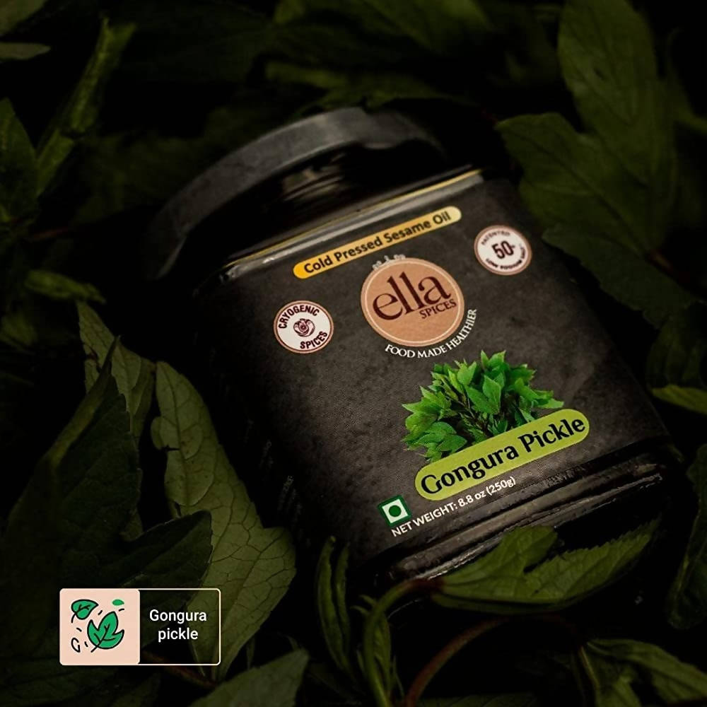 Ella Foods Gongura Pickle | Grocsy