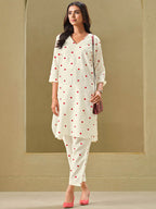 Sangria Embroidered Pure Cotton Kurta Sets | Grocsy