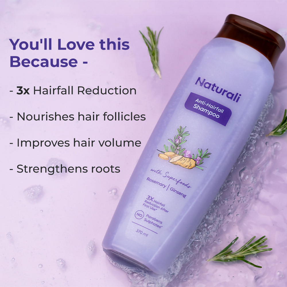 Naturali Anti-Hairfall Shampoo with Rosemary Oil & Ginseng Extract | Grocsy