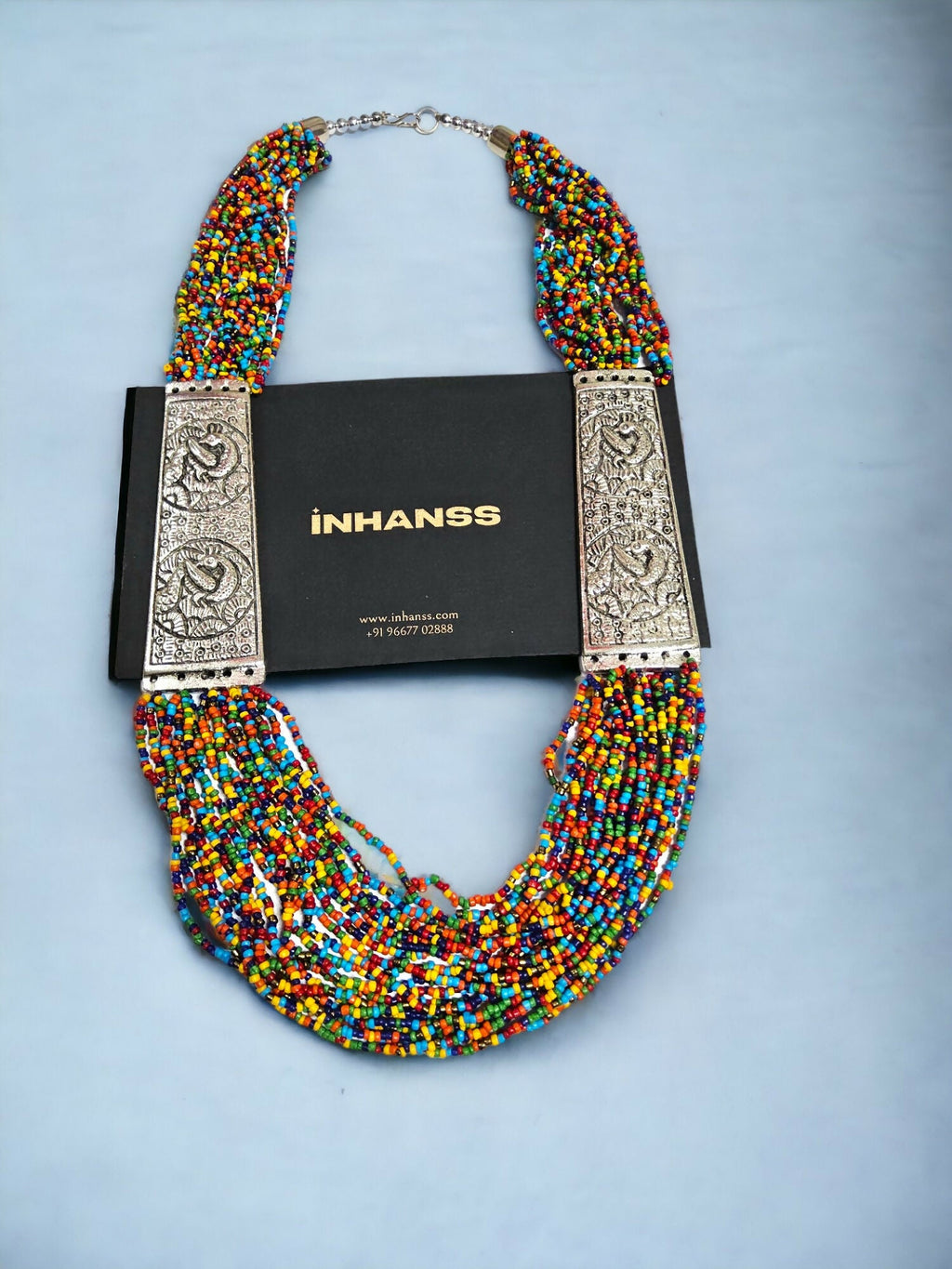 Inhanns Saree Shobha Statement Necklace - Multicolour Necklace | Grocsy