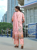 Joban Fashion Pink Position Digital Print With Position Foil Kurta Set | Grocsy