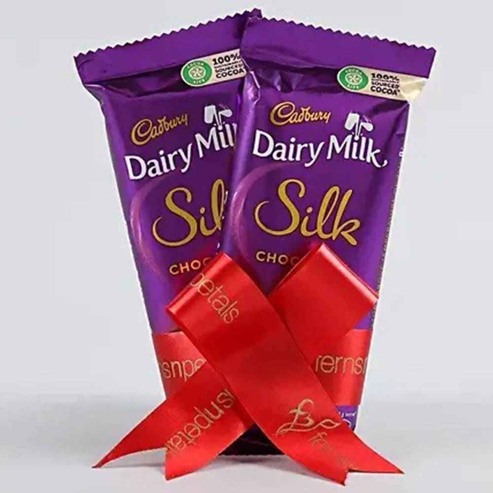 Meenakari Rakhi Set & Dairy Milk Silk | Grocsy