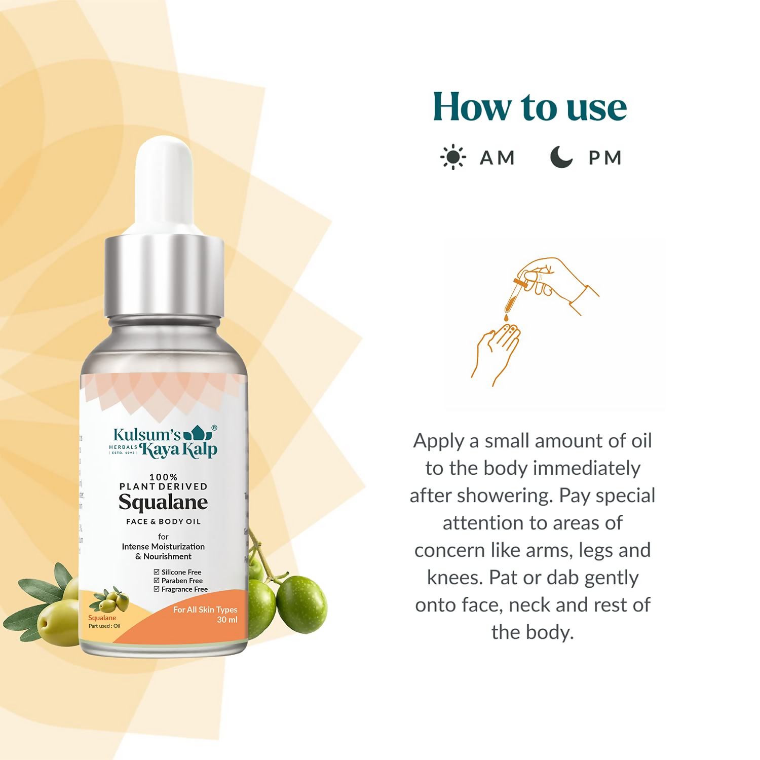 Kulsum's Kaya Kalp Squalane Face & Body Oil For Intense Moisturization & Nourishment | Grocsy