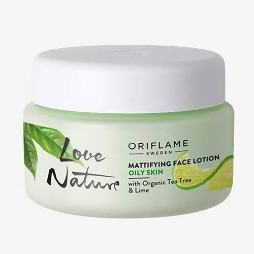 Oriflame Love Nature Mattifying Face Lotion with Organic Tea Tree & Lime | Grocsy
