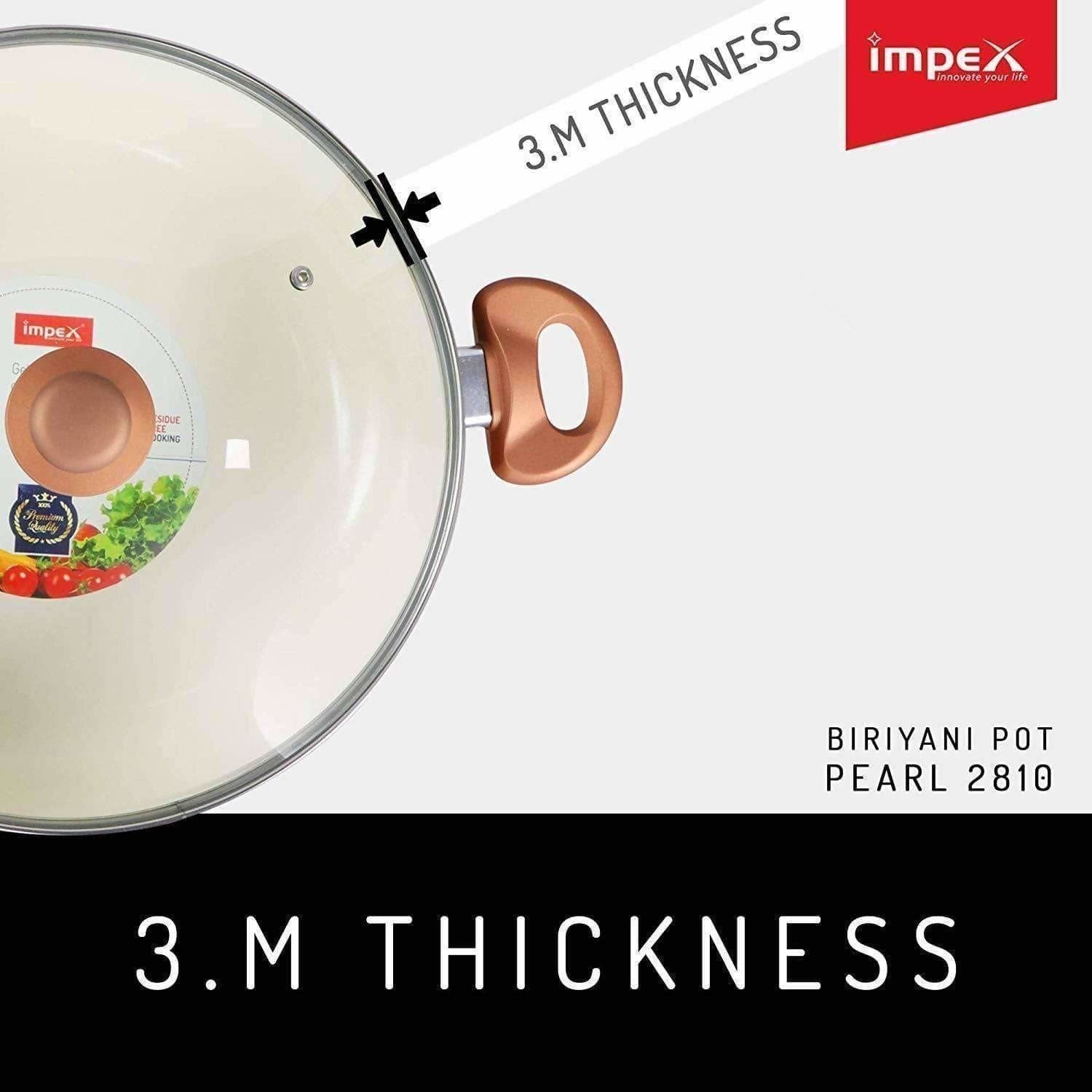 Ceramic Coated Nonstick Aluminium Biriyani Pot (6 Litre,28 cm) | Grocsy