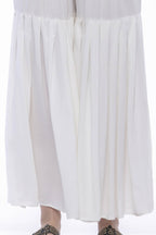 Mominos Fashion Reyon Cotton Off White Palazzo | Grocsy