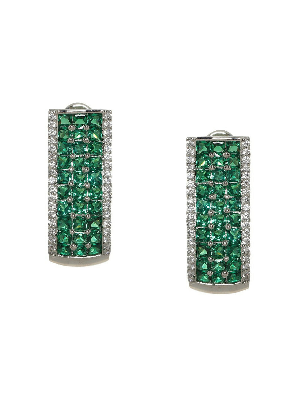 Green Hoops Earrings- Ruby Raang | Grocsy