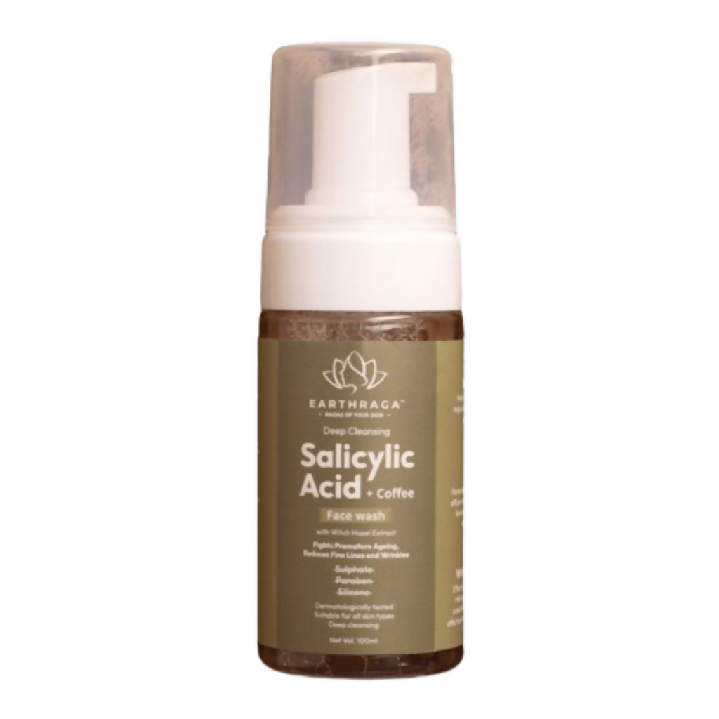 Earthraga Deep Cleansing Salicylic Acid And Coffee Foaming Face Wash | Grocsy