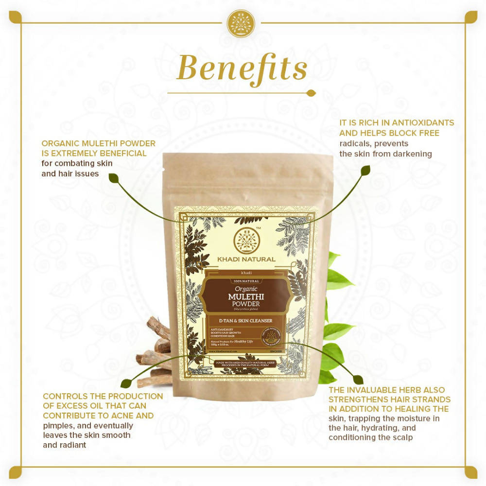 Khadi Natural Organic Mulethi Powder | Grocsy