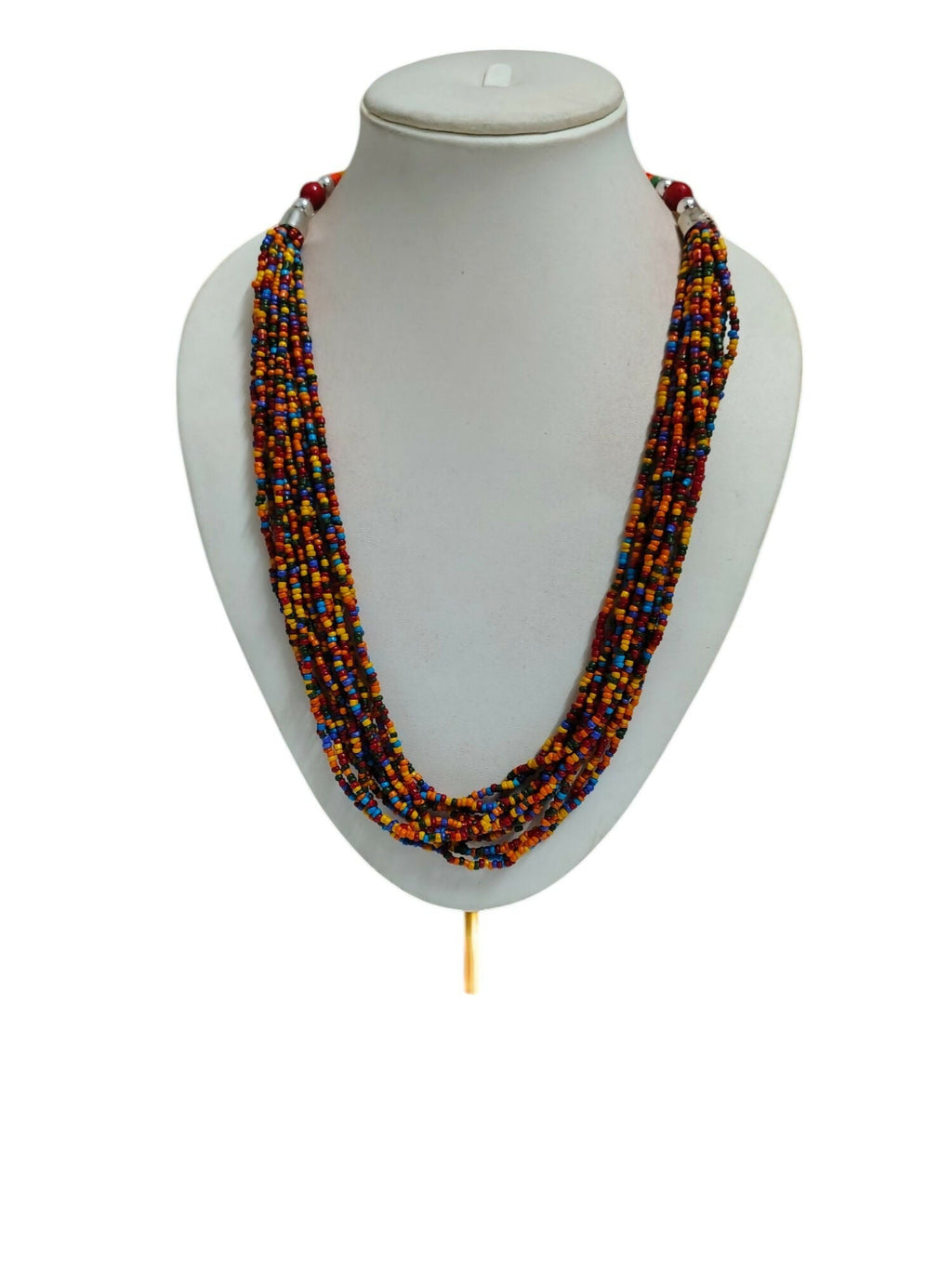 Inhanns Bloom Handmade Beaded Only Necklace - 12 Layers - Multicolor Necklace | Grocsy