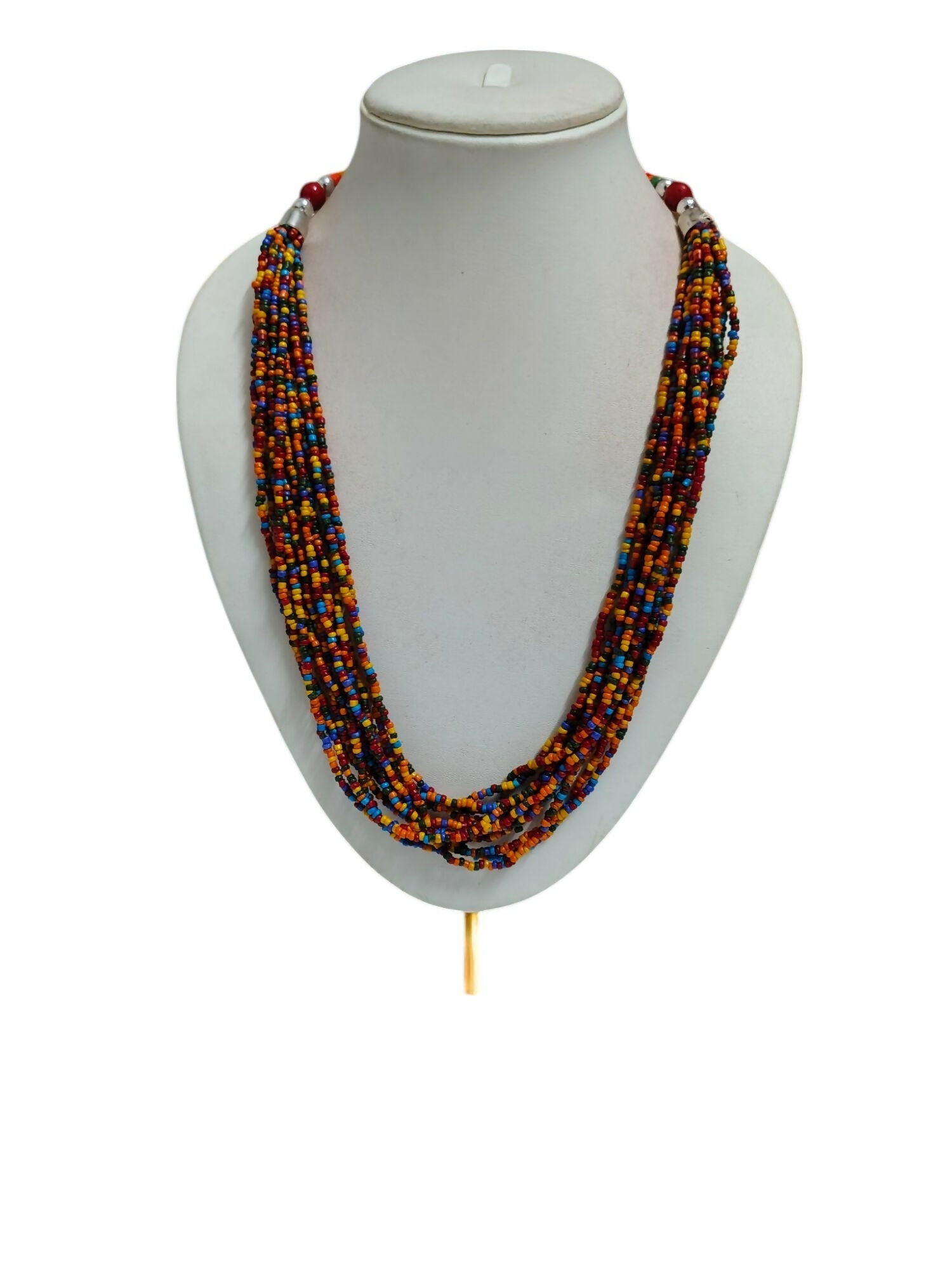Inhanns Bloom Handmade Beaded Only Necklace - 12 Layers - Multicolor Necklace | Grocsy