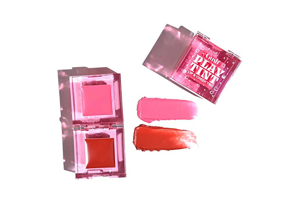 Gush Beauty Play Tint & Lip Stains - 2 in 1 Lip and Cheek Tint - Rose Pink & Brown Sugar | Grocsy