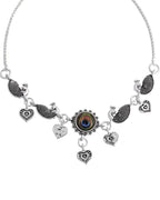 VOJ Set Of 2 Silver Plated Peacock Handcrafted Anklets | Grocsy