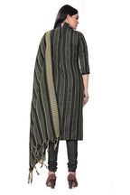 Black Cotton Jacquard Woven Unstitched Dress Material - Tanvi | Grocsy