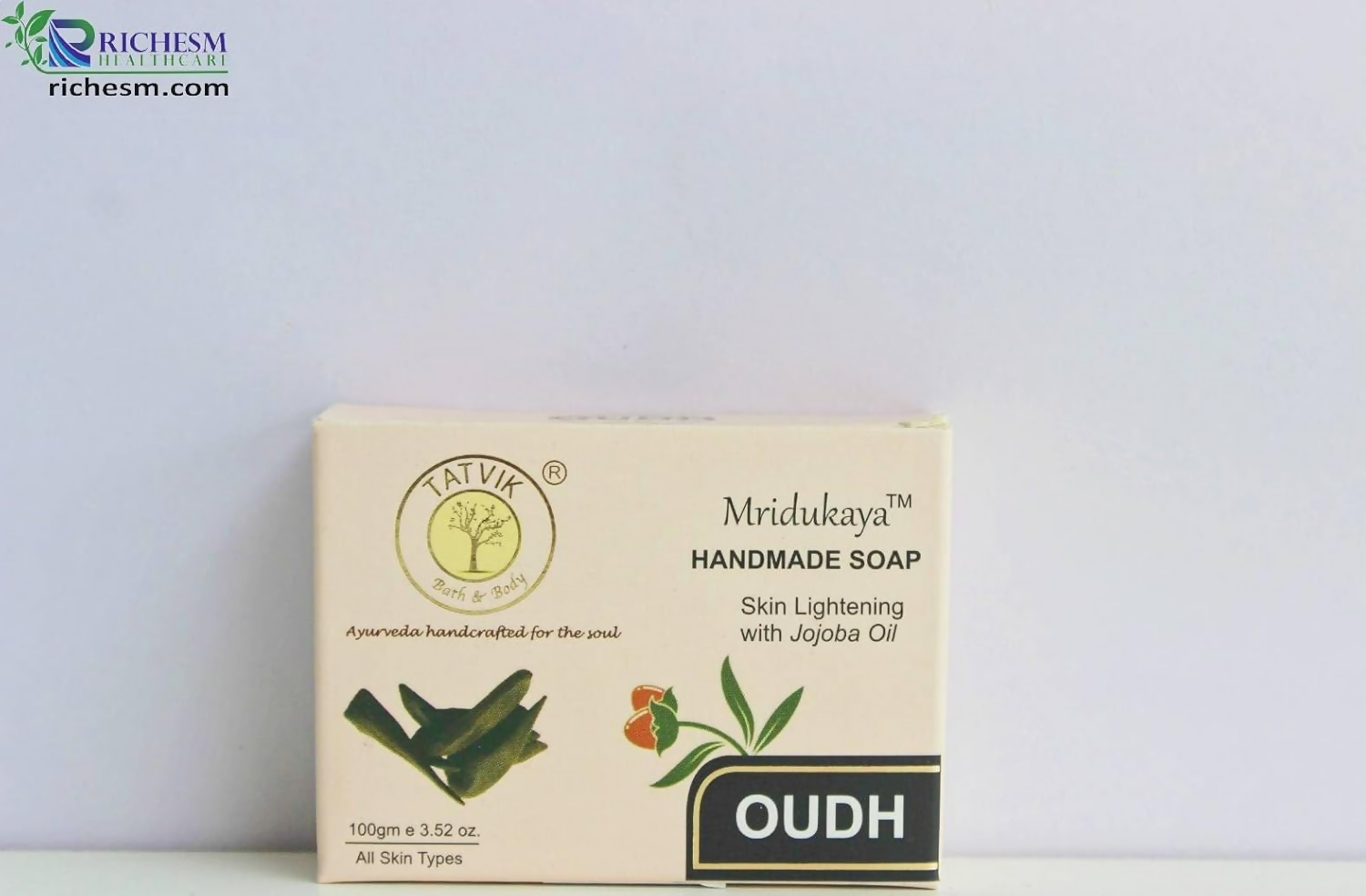Tatvik Ayurveda Mridukaya Hand Made Soap (Oudh) | Grocsy