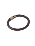 NVR Men's Brown Leather Bracelet | Grocsy